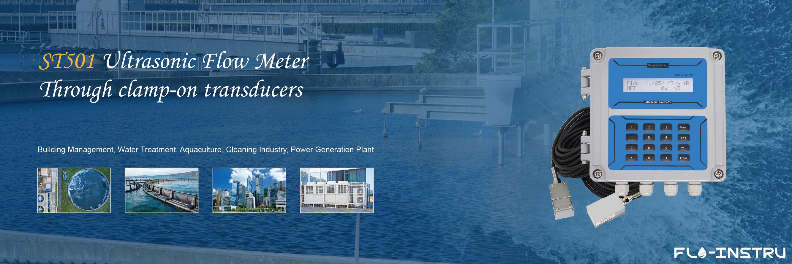 Kualitas Ultrasonik Clamp-on Flowmeter pabrik